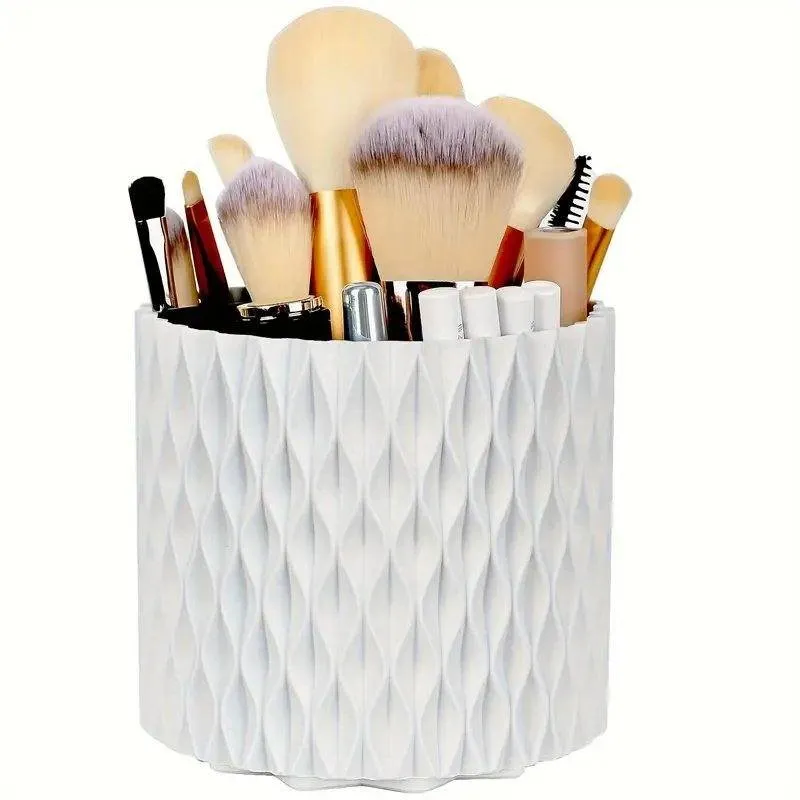 1 Pc 360° Rotating Makeup Organizer | Makeup Brush & Lipstick Holder | Cosmetic Storage Box - photo 4