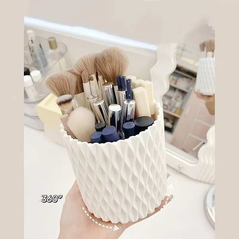 1 Pc 360° Rotating Makeup Organizer | Makeup Brush & Lipstick Holder | Cosmetic Storage Box - photo 5