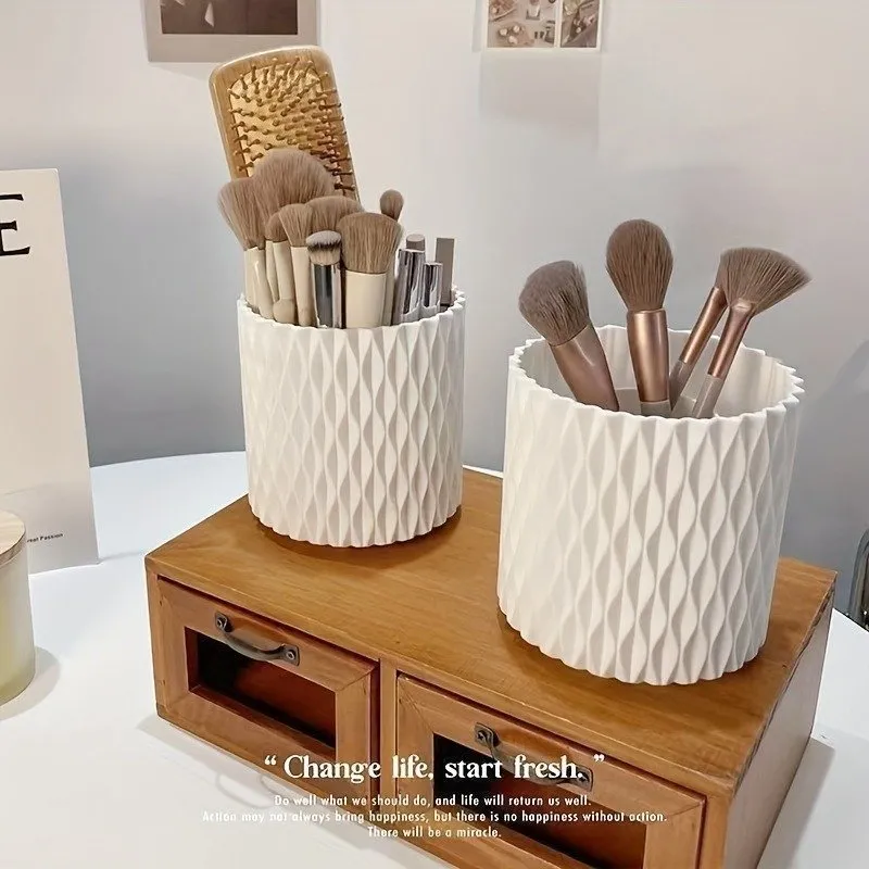 1 Pc 360° Rotating Makeup Organizer | Makeup Brush & Lipstick Holder | Cosmetic Storage Box - photo 6