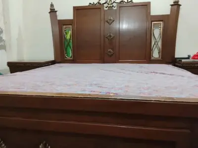 Bedroom set without mattress.