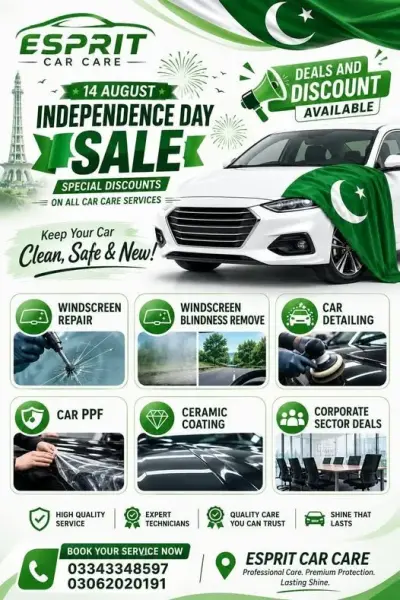 14 August Independence Day 🇵🇰 | Special Discounts on All Car Care Services! For Sale in Gulistan-e-Jauhar | Karachi Ads
