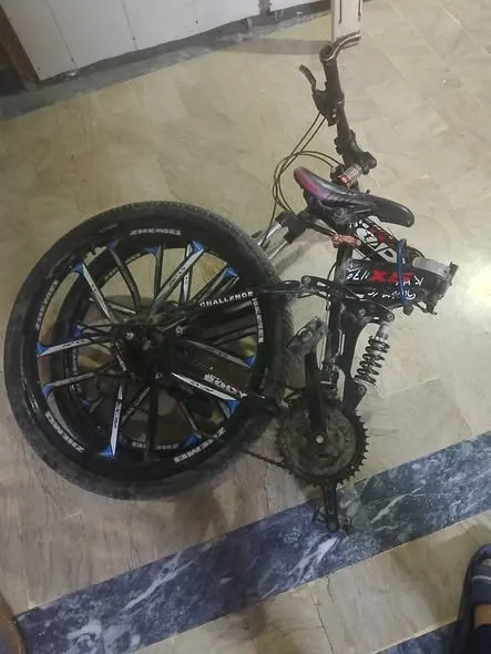 26" Folding Bicycle with Mag Rims, Disc Brakes & Dual Suspension For Sale in Gulistan-e-Jauhar Block 13 | Karachi Ads - photo 1