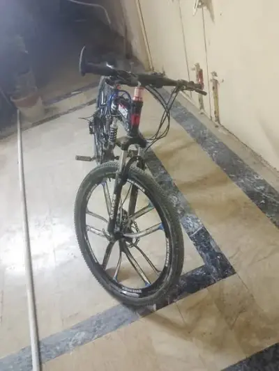 26" Folding Bicycle with Mag Rims, Disc Brakes & Dual Suspension For Sale in Gulistan-e-Jauhar Block 13 | Karachi Ads - photo 4