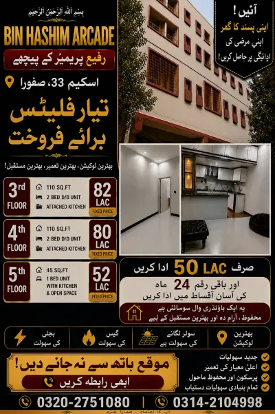 3rd 4th and 5th floor available  For Sale in Scheme 33 | Karachi Ads