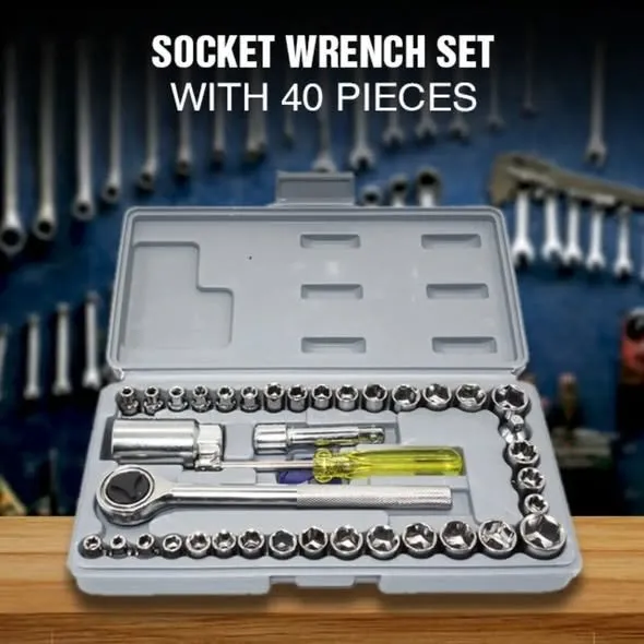 🔧 40PCS AIWA Socket Wrench Set – Complete Repair Tool Kit 🔧 - photo 2