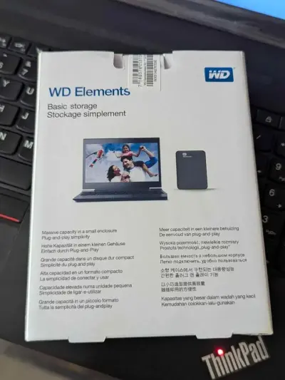 500GB External Hard Drive WD Elements Box Packed For Sale in Orangi Town, Karachi - photo 2