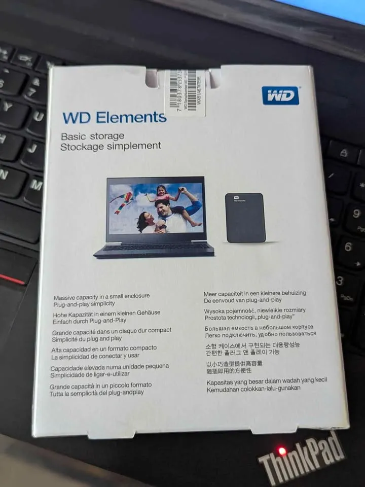500GB External Hard Drive WD Elements Box Packed For Sale in Orangi Town, Karachi - photo 2