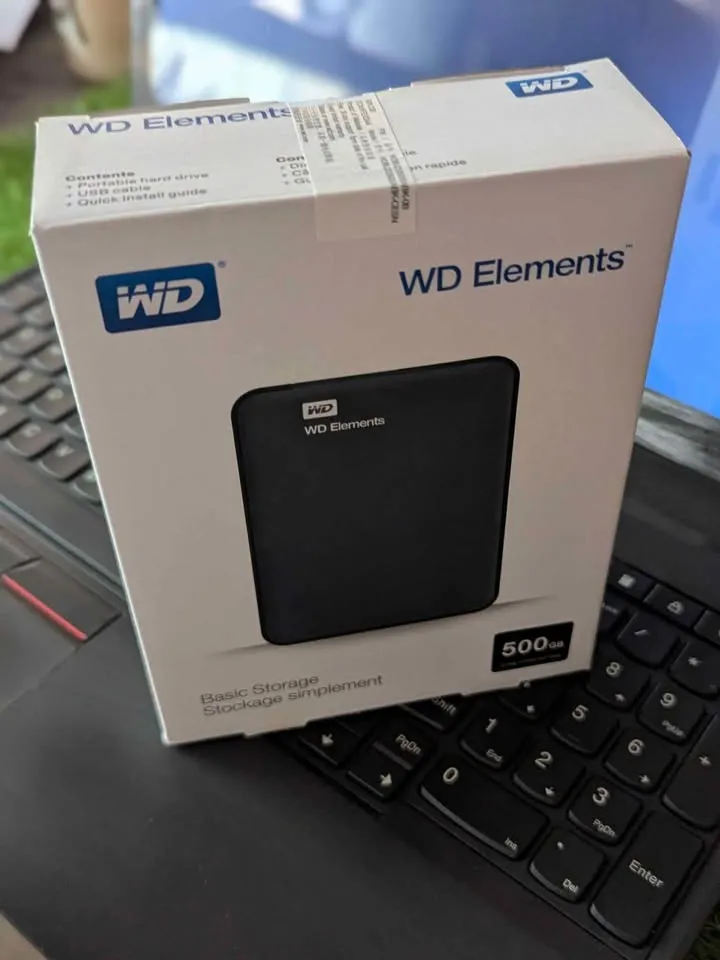 500GB External Hard Drive WD Elements Box Packed For Sale in Orangi Town, Karachi - photo 4