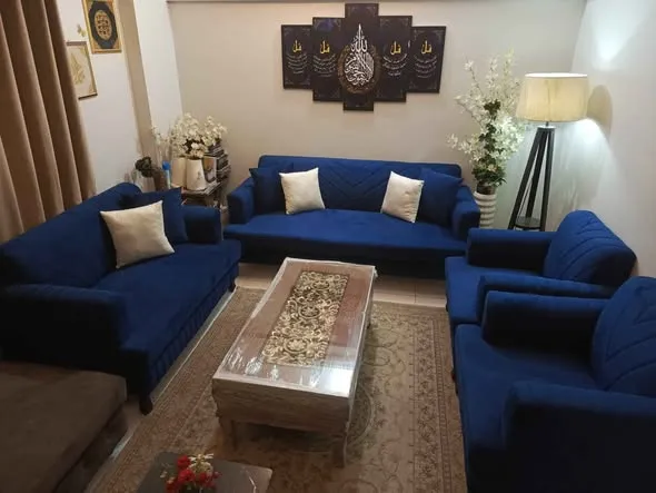 Elegant Blue Sofa Set For Sale in Bahadurabad | KarachiAds - photo 1