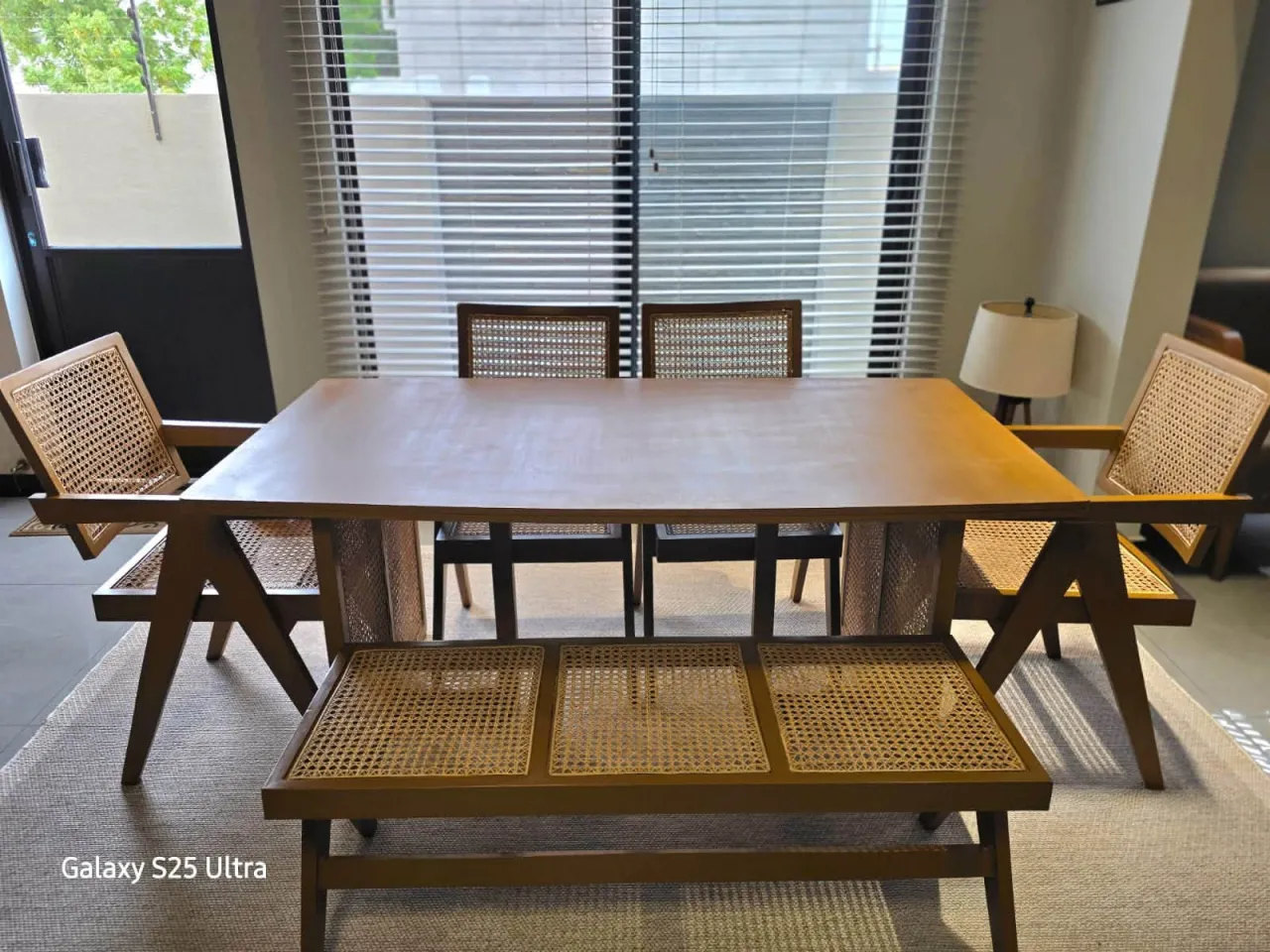 1 sofa cane and solid wood with 1 centre table and 2 side table For Sale in Karachi, Karachi - photo 8