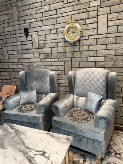 5 seater light blue heavy duty sofa set | KarachiAds - photo 3