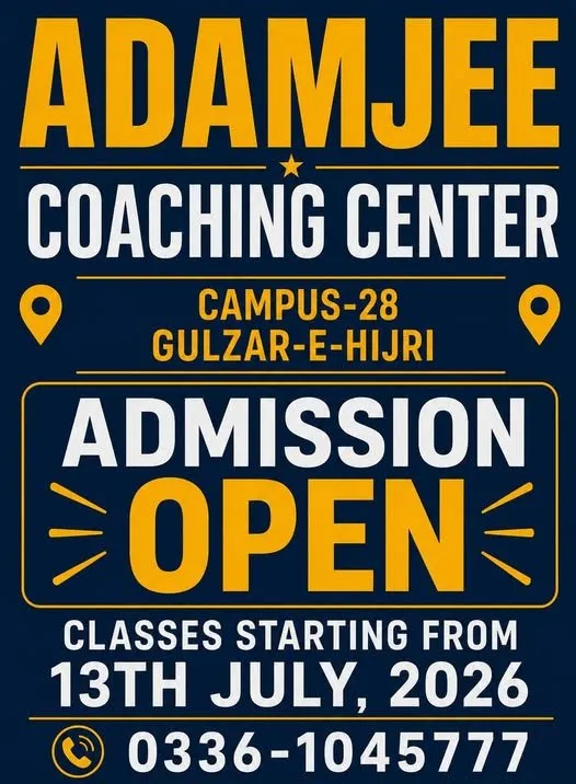 Adamjee Coaching Center | Admissions Open 2026 in Gulshan-e-Maymar | Karachi Ads - photo 1