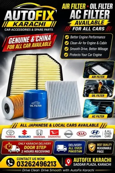 *Air Filter | Oil Filter | AC Filter Available!* 🚗⚙️ For Sale in Saddar | Karachi Ads