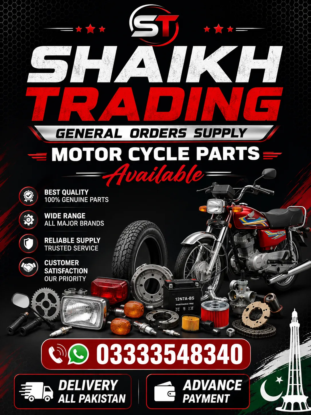 All motor cycle parts For Sale in Gulshan-e-Iqbal | Karachi Ads - photo 14