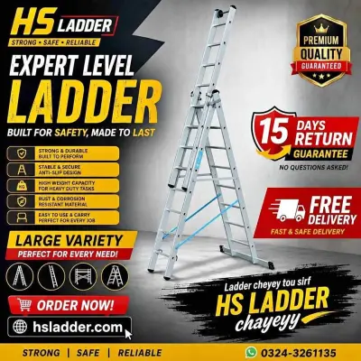 Almunium Extendable Ladder 15 Days Return