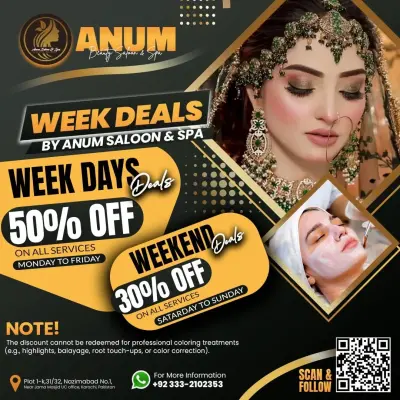 Anum Beauty Saloon & Spa, enjoy premium hair services in Gulistan-e-Jauhar | Karachi Ads