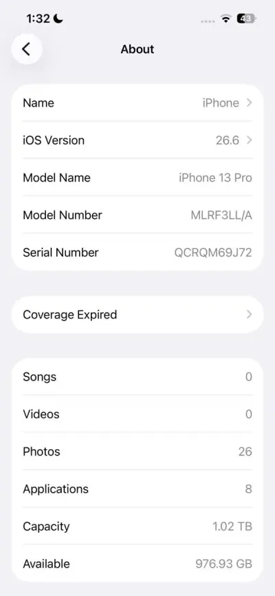 Apple iPhone 13 Pro 1TB NON PTA
