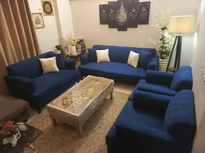 Elegant Blue Sofa Set For Sale in Bahadurabad | KarachiAds - photo 2