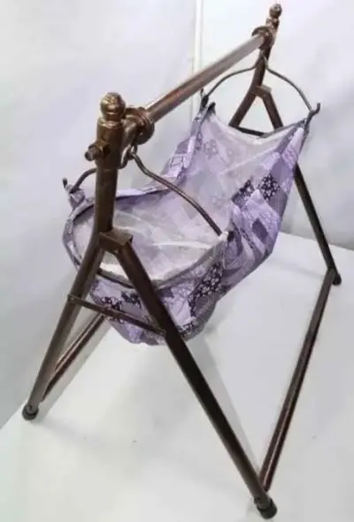 Baby foldable cradle swing jhula ghudiyal full folding jhoola kids item - photo 3