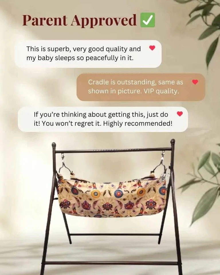 Baby foldable cradle swing jhula ghudiyal full folding jhoola kids item - photo 4