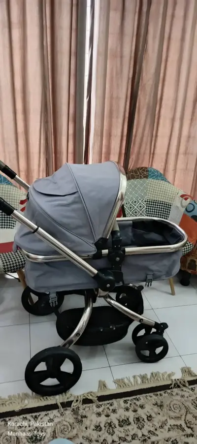 Baby pram🩶 For Sale in Gulistan-e-Jauhar | Karachi Ads - photo 3