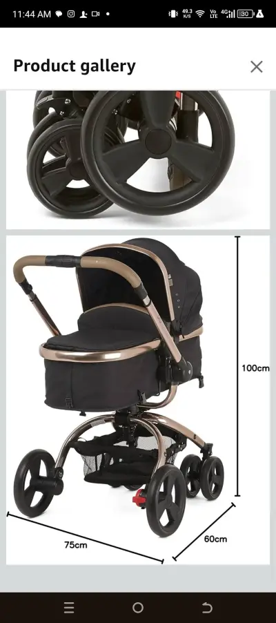 Baby pram🩶 For Sale in Gulistan-e-Jauhar | Karachi Ads - photo 9
