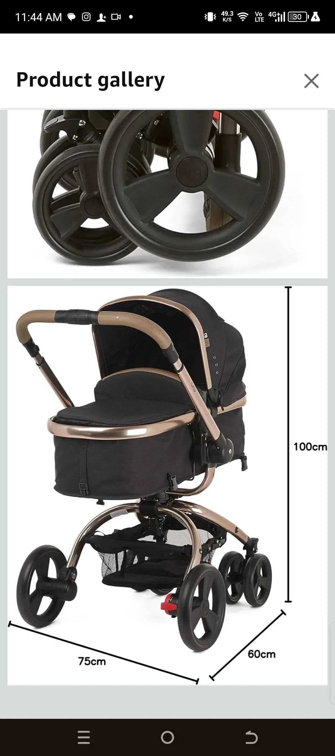 Baby pram🩶 For Sale in Gulistan-e-Jauhar | Karachi Ads - photo 9