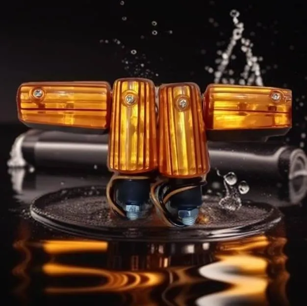 Bike Safety Lights 4 Pcs – Yellow | Waterproof + Unbreakable | Night/Fog Riding | Easy Install For Sale in Gulistan-e-Jauhar | Karachi Ads - photo 2