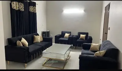 Black 8-Seater Sofa Set – Stylish & Comfortable For Sale in Malir Cantt | Karachi Ads