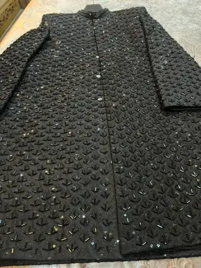 black sherwani new Condition For Sale in Shahra-e-Faisal | Karachi Ads