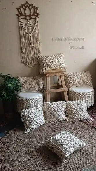 Boho Cushion Covers Handknotted With Love for your Boho Interior. - photo 3