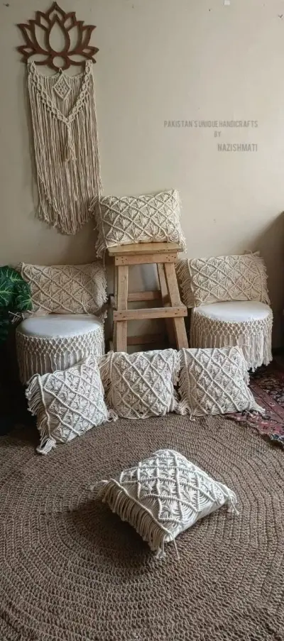 Boho Cushion Covers Handknotted With Love for your Boho Interior. - photo 5