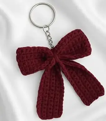 🎀 Bow Crochet Keychain