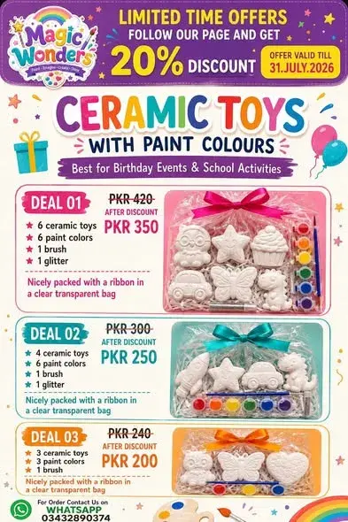 Ceramic Painting Kit for Kids | DIY Paint Set | Birthday Return Gift For Sale in New Karachi | Karachi Ads