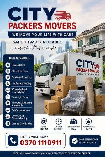 🚚 City Packers Movers – 's Trusted Moving Partner! 🏠 in Bahria Town Karachi | Karachi Ads