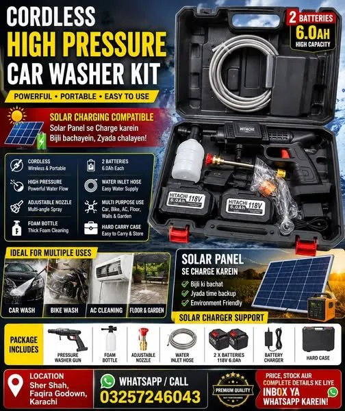 π₯ Cordless High Pressure Car Washer Kit π₯ - photo 1