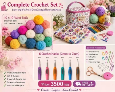 Crochet set with yarn - photo 2