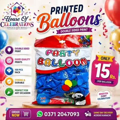 Custom Printed Balloons For Sale in New Karachi | Karachi Ads