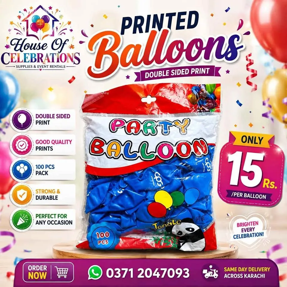 Custom Printed Balloons For Sale in New Karachi | Karachi Ads - photo 1