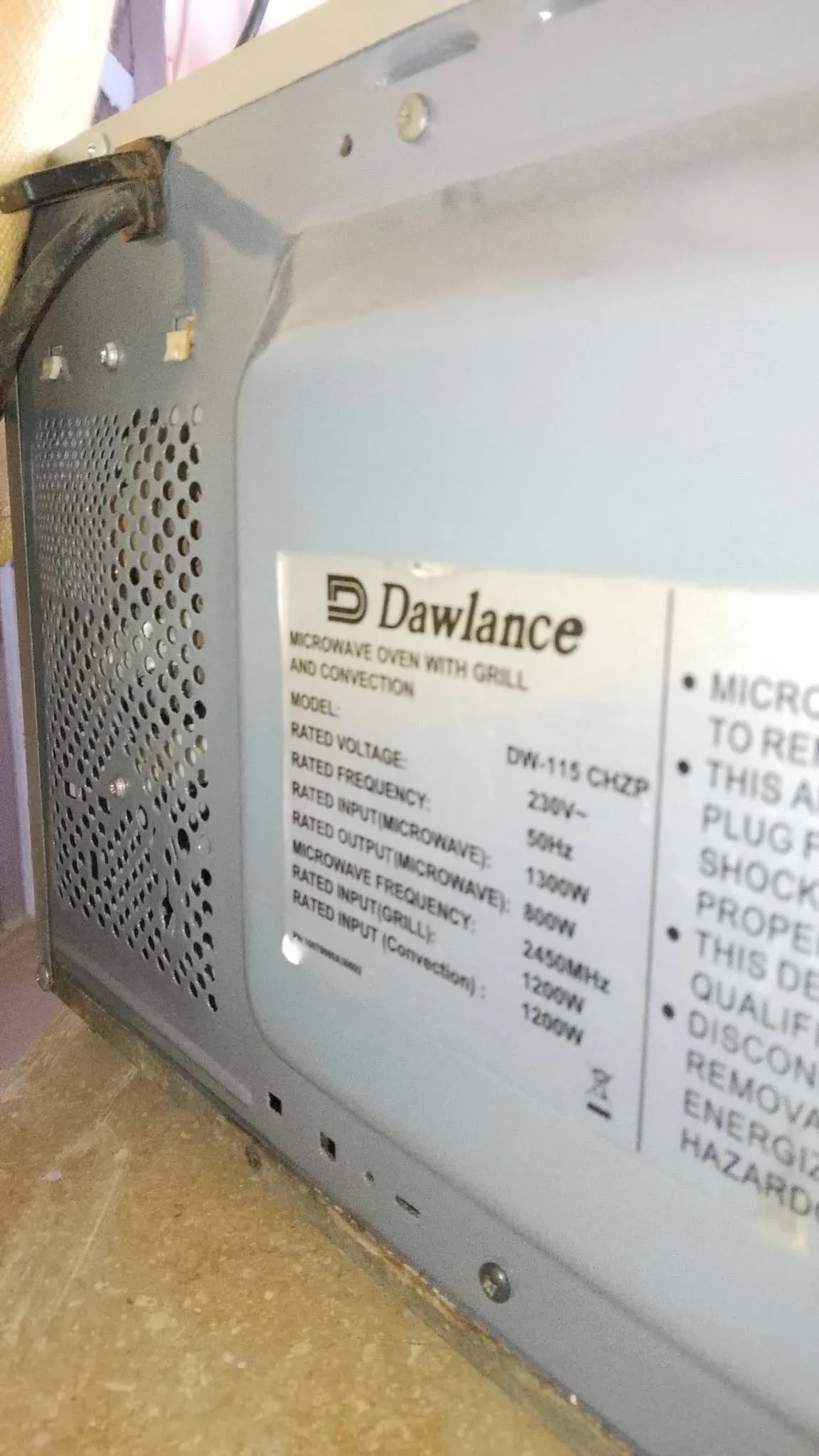 Dawlance convectional microwave oven 3 in 1 For Sale in Baldia Town, Karachi - photo 3