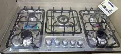 DEAL'S IN ALL KINDS OFF GAS APPLIANCES 5 BURNER STAINLESS STEEL STOVE CONTACT for Sale in Gulistan-e-Jauhar, Karachi