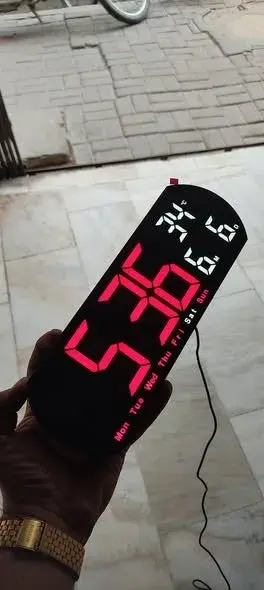 Digital Wall Clock 10 inch size with power cable Not cell operated