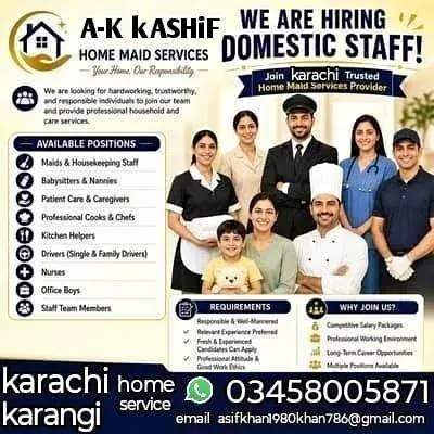 domestic Service in Gulistan-e-Jauhar | Karachi Ads