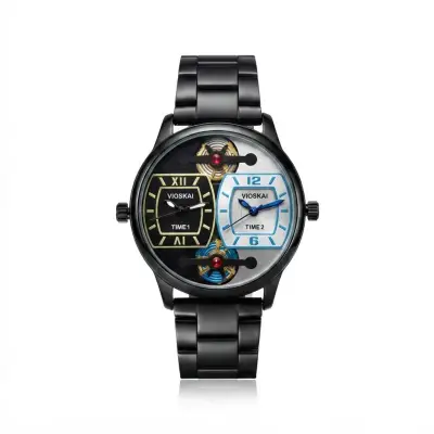 Dual Dial Metal Band Watch for Men - photo 4