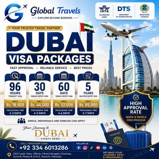 Dubai Visa Packages – Fast & Reliable Travel Assistance in DHA City Karachi | Karachi Ads - photo 1