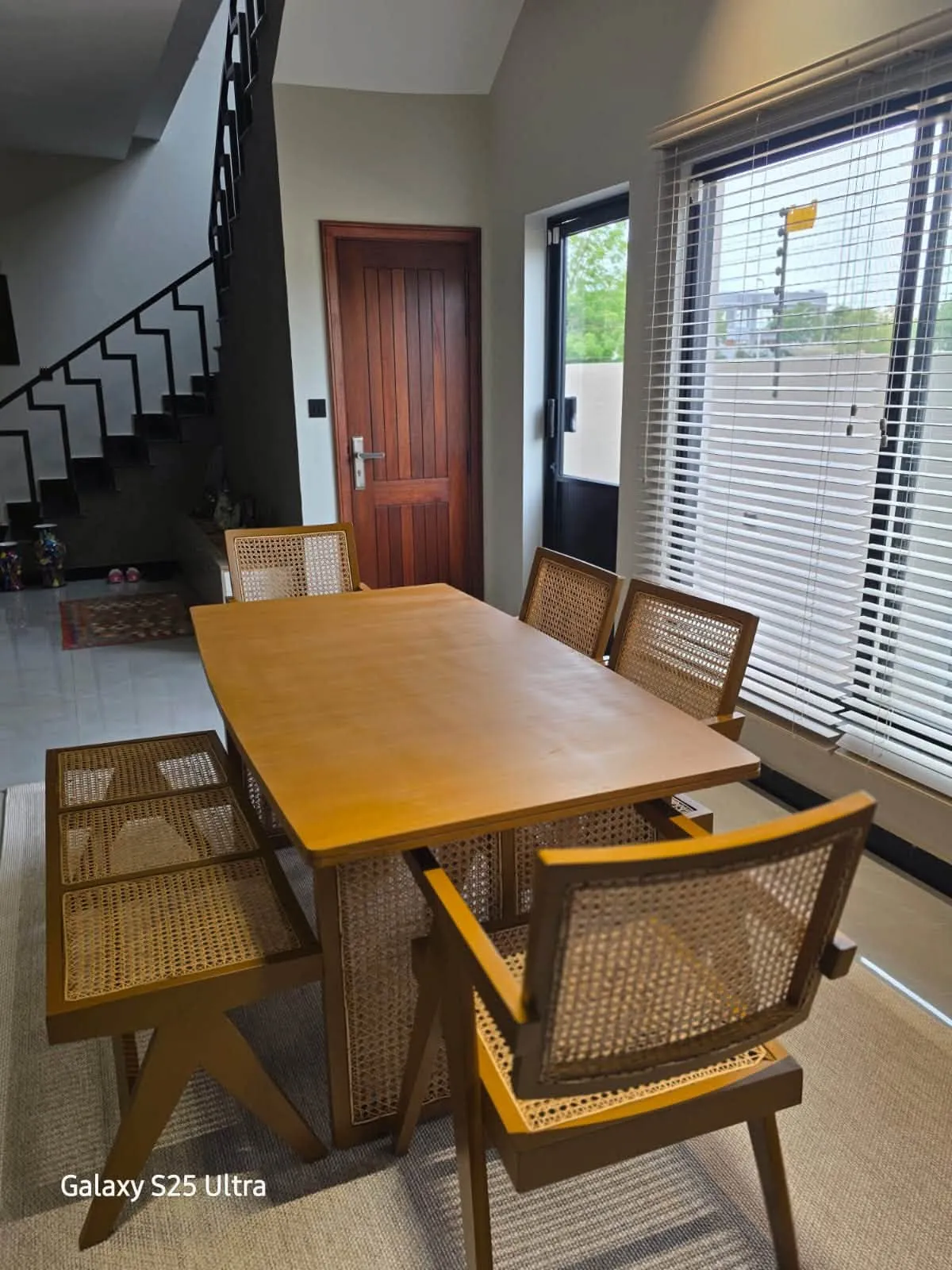 1 sofa cane and solid wood with 1 centre table and 2 side table For Sale in Karachi, Karachi - photo 5