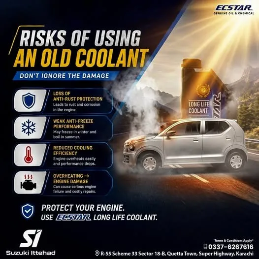 ECSTAR Long Life Coolant – Genuine Engine Coolant for All Suzuki Vehicles For Sale in Quetta Town | Karachi Ads - photo 1