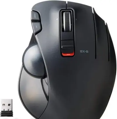 ELECOM EX-G Trackball Mouse, 2.4GHz Wireless, Thumb Control, Sculpted For Sale in Saddar, Karachi