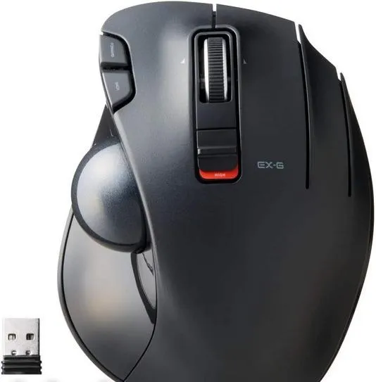 ELECOM EX-G Trackball Mouse, 2.4GHz Wireless, Thumb Control, Sculpted For Sale in Saddar, Karachi - photo 1