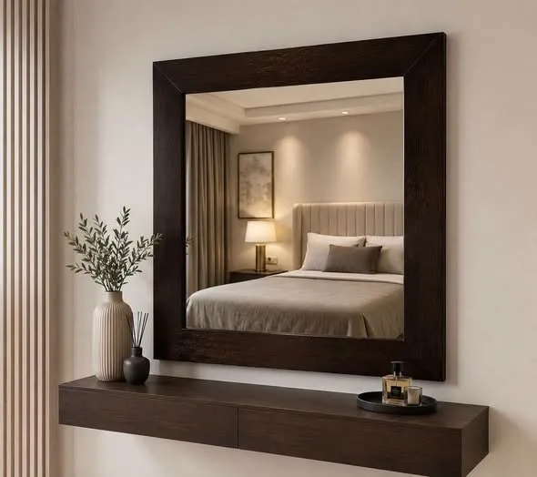 ✨ Elegant Wall Mounted Mirror – Beautiful Polish Finish ✨ - photo 1